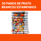 + 30 Panos De Prato Brancos Estampados